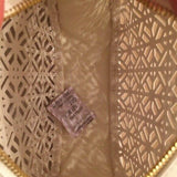 Tory Burch Laser cut Oval cosmetics bag